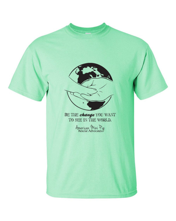 Be the Change Short sleeve t-shirt | American Mini Pig Online Store