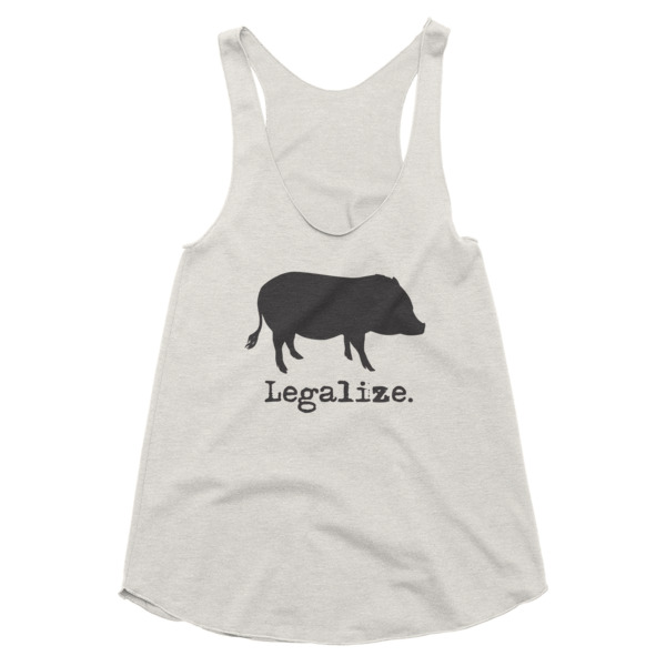 Legalize Mini Pigs Women’s racerback tank