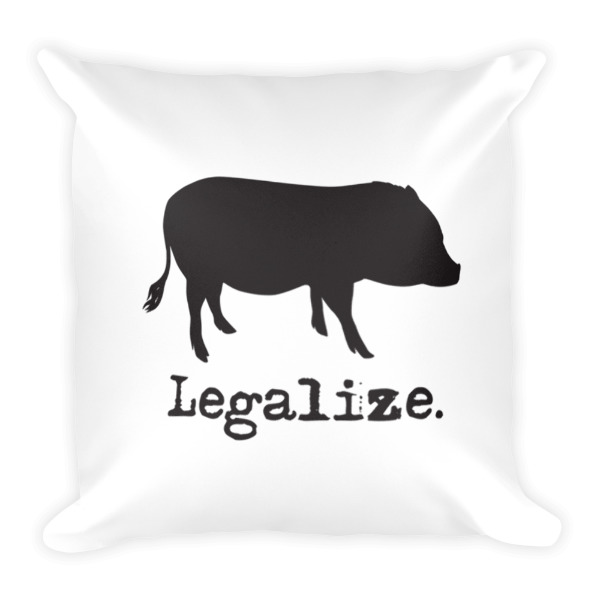 Legalize Mini Pigs Pillow