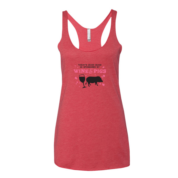 Wine and Pigs Women’s tank top | American Mini Pig Online Store