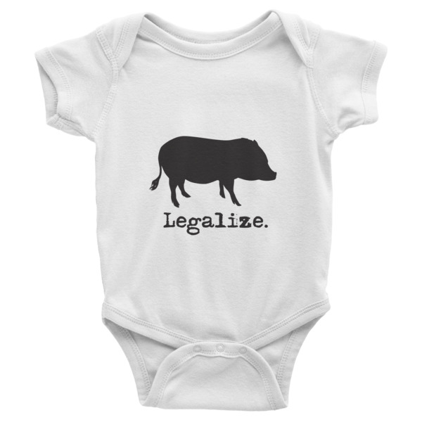 Legalize Mini Pigs Infant short sleeve one-piece