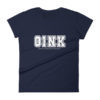 Oink Varsity Women's fitted short sleeve t-shirt - Image 3