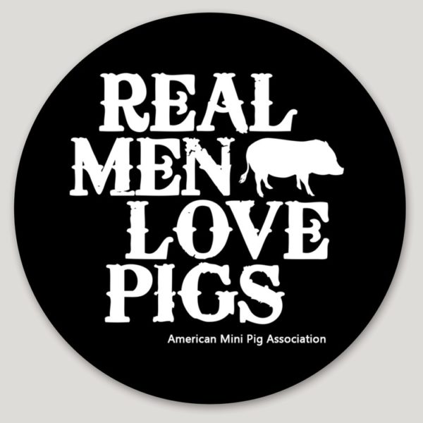 real men love pigs decal