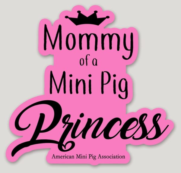 mini pig mommy decal sticker