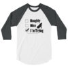 Naughty or Nice 3/4 sleeve raglan shirt - Image 2