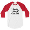 Naughty or Nice 3/4 sleeve raglan shirt - Image 5