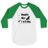 Naughty or Nice 3/4 sleeve raglan shirt - Image 3