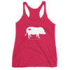 Women's AMPA Pig with Heart Racerback Tank - Image 9