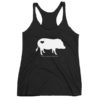 Women's AMPA Pig with Heart Racerback Tank - Image 2