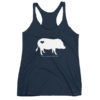 Women's AMPA Pig with Heart Racerback Tank - Image 3