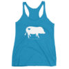 Women's AMPA Pig with Heart Racerback Tank - Image 7