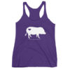 Women's AMPA Pig with Heart Racerback Tank