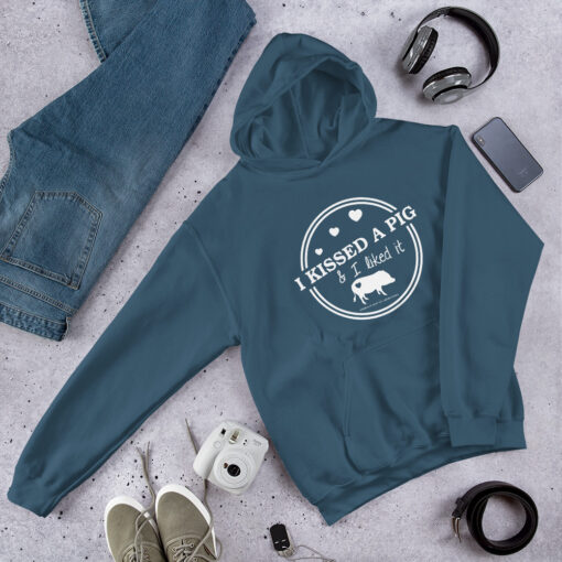 I Kissed a Pig & I Liked It Hooded Sweatshirt - Image 7