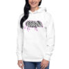 Zebra Lt Pink Unisex Hoodie - Image 4