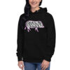 Zebra Lt Pink Unisex Hoodie - Image 2