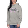 Zebra Lt Pink Unisex Hoodie - Image 3