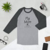 Pig Mom af 3/4 sleeve raglan shirt - Image 3