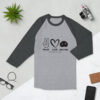 Peace Love Mini Pigs 3/4 sleeve raglan shirt - Image 4