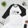 Peace Love Mini Pigs 3/4 sleeve raglan shirt - Image 5