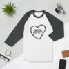 Momma Heart Zebra 3/4 sleeve raglan shirt - Image 6