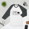 Peace Love Mini Pigs 3/4 sleeve raglan shirt - Image 6