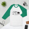 Peace Love Mini Pigs 3/4 sleeve raglan shirt - Image 7