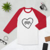 Momma Heart Zebra 3/4 sleeve raglan shirt - Image 5