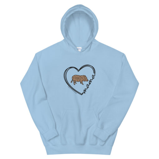 Momma Heart Leopard Unisex Hoodie - Image 3