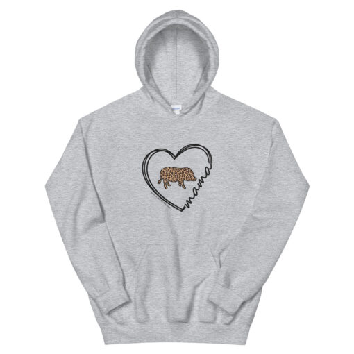 Momma Heart Leopard Unisex Hoodie